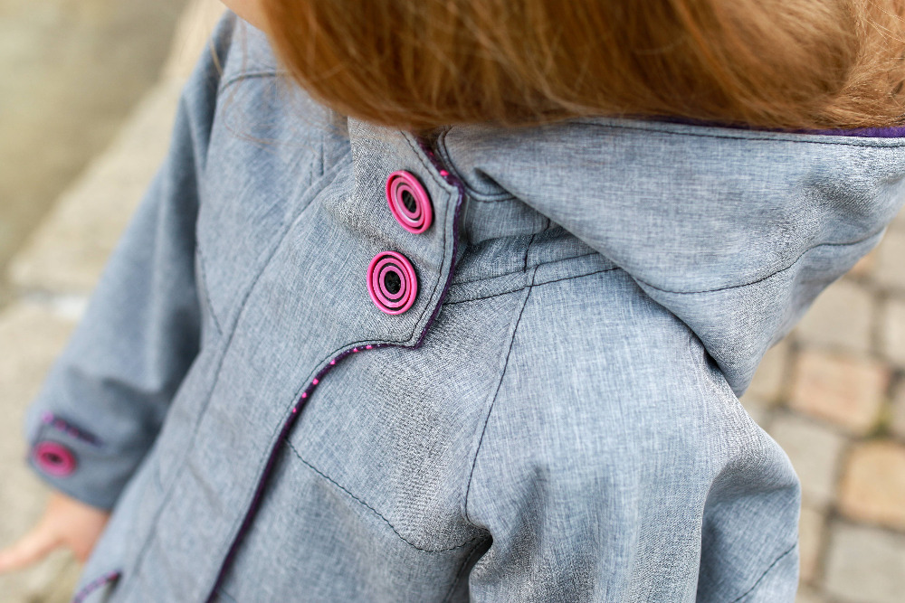 Dětský softshellový  kabát - sv. šedý melír