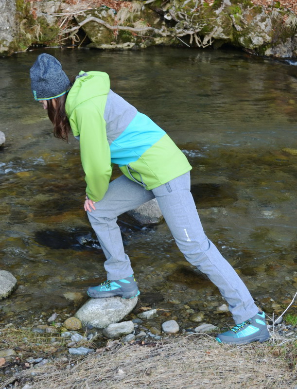 Dámské softshellové kalhoty - tm.modrý melír- doprodej