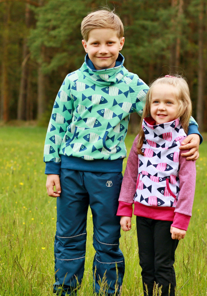 Dětské šusťákové kalhoty /tm. modré 