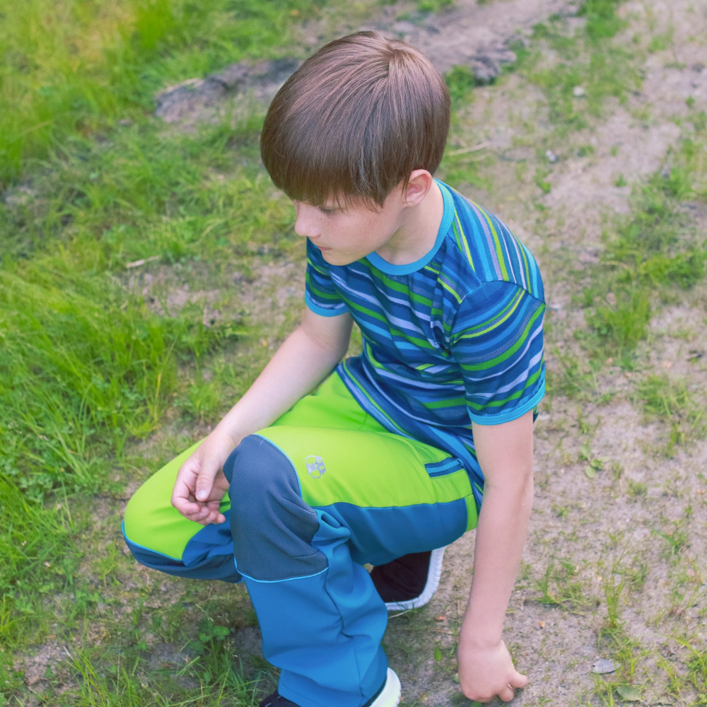 Softshellové kalhoty dětské / petrolejovo-zelené