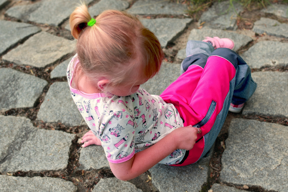 Dětské softshellové kalhoty / šedý melír-fuchsiová DOPRODEJ