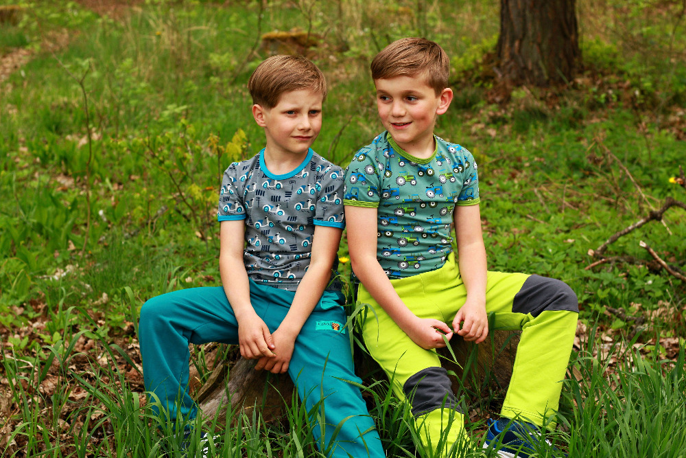 Chlapecké tepláky Ben /zelené - šedý náplet. pas- doprodej