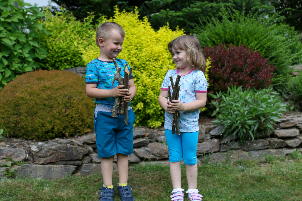 Dětské leginy 3/4 Lili - tyrkysová