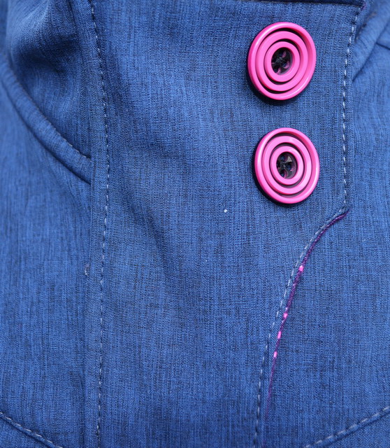 Dětský softshellový  kabát - tm. modrý melír - doprodej 116