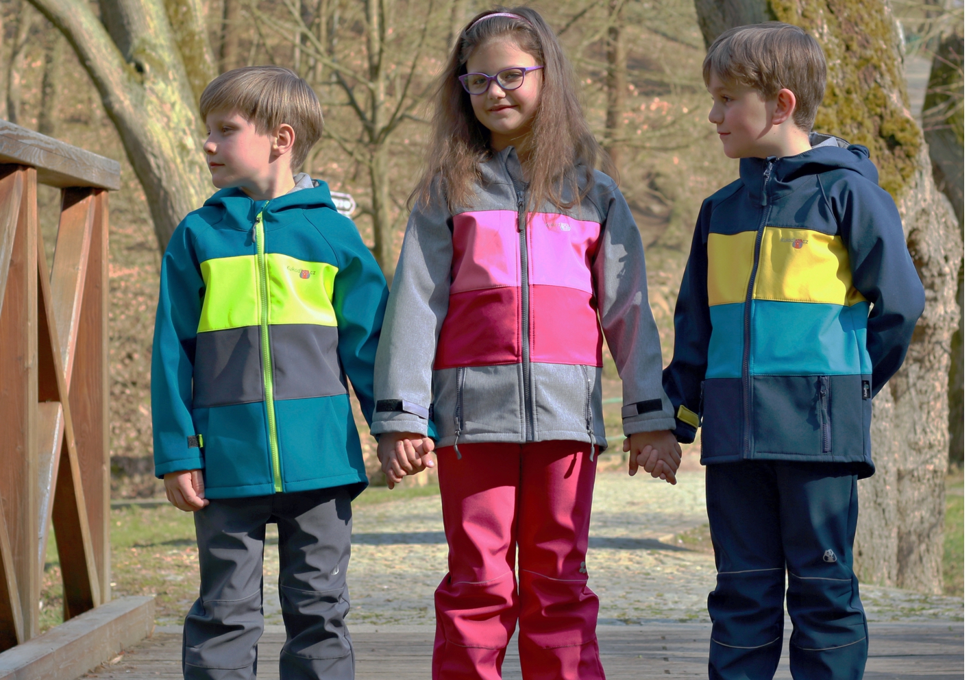 Dětská softshellová bunda / tmavě modro-žluto-modrá DOPRODEJ