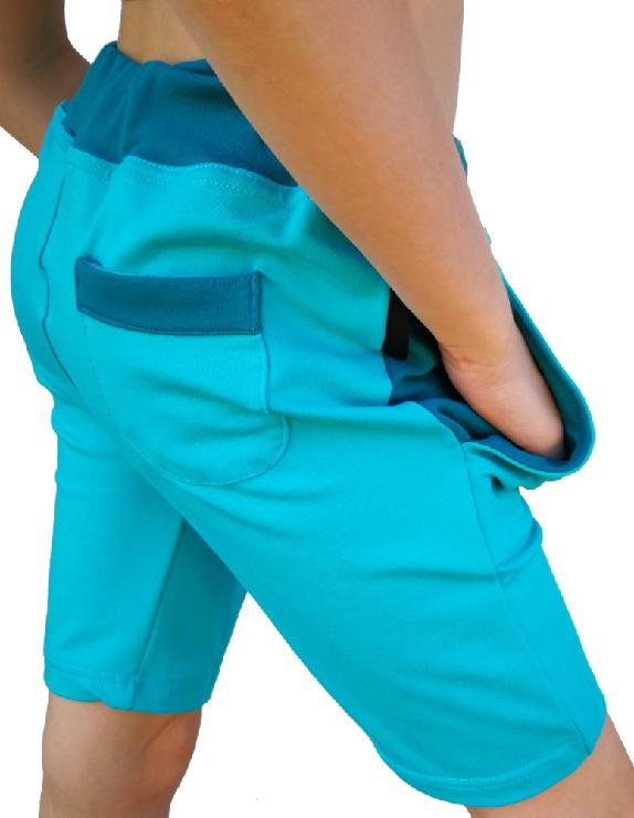 Chlapecké kraťasy - tyrkysovo-petrolejové DOPRODEJ