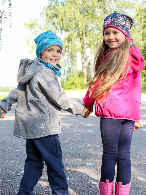 Dětská softshellová bunda - šedý melír - chameleoni - doprodej 110, 116