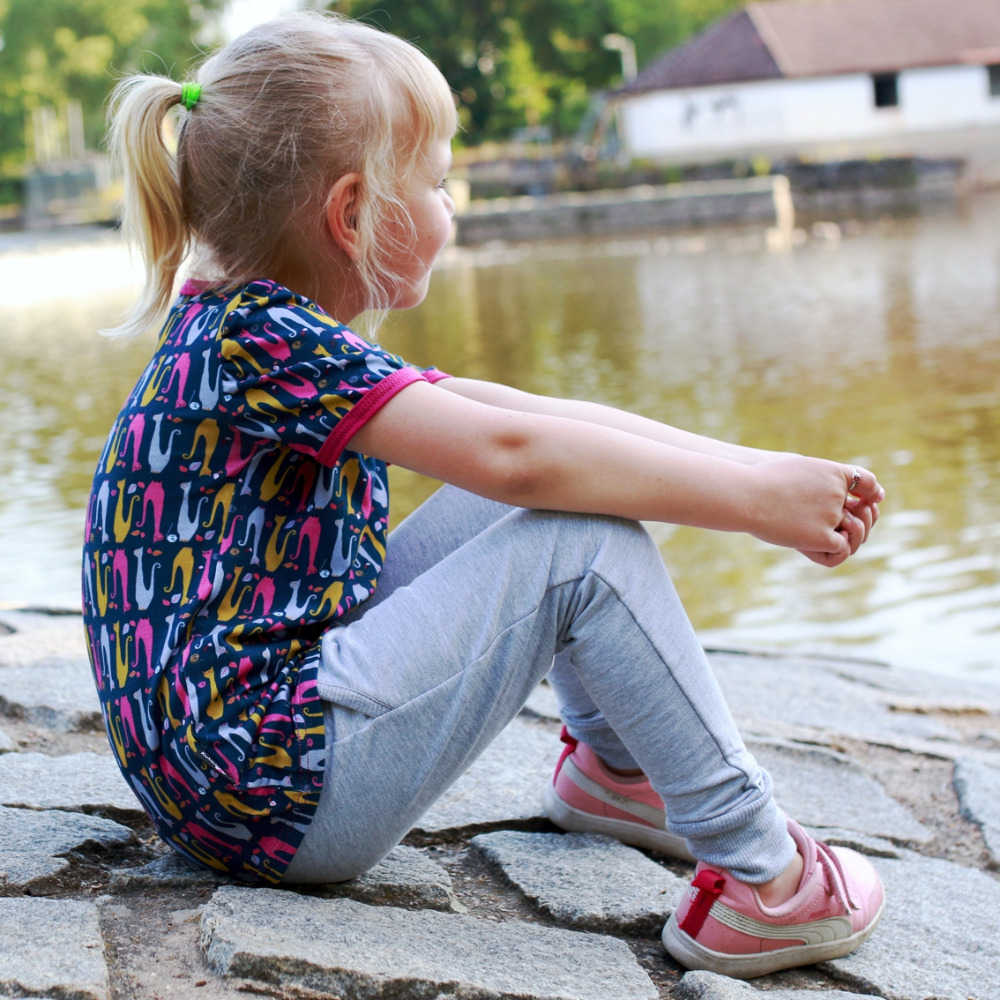 Dívčí tepláky MIA - šedý melír