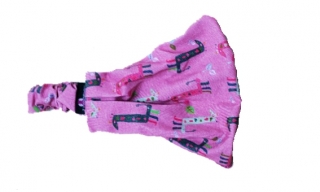 Dívčí čelenko-šátek - růžové žirafy - 20 cm