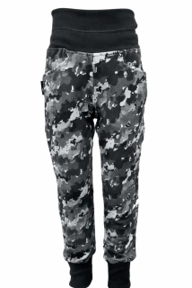 Chlapecké tepláky MIK - šedý maskáč - doprodej  110