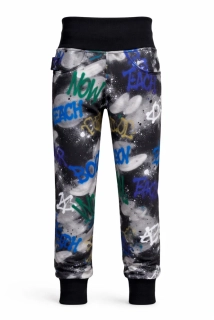 Chlapecké tepláky MIK - šedé - grafity - doprodej 110, 116, 122, 128, 134, 140, 152