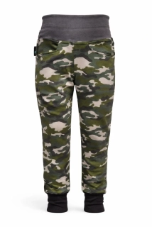 Chlapecké tepláky MIK - zelený maskáč - doprodej 110, 116, 122,140