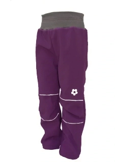 Dětské softshellové kalhoty / tm. fialové