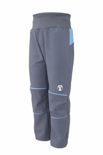 Softshell kalhoty dětské / tm. šedo - modré