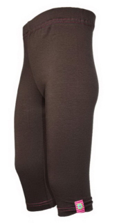 Dětské 3/4 leginy Lili - čokoládová  hnědá