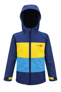 Dětská softshellová bunda / tmavě modro-žluto-modrá DOPRODEJ
