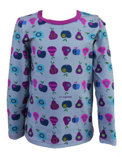 Dětské tričko DR - šedé - ovoce 