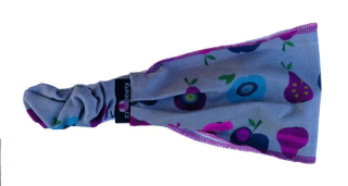 Dívčí čelenko-šátek/ šedé ovoce/ 11cm