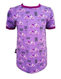 Dětské tričko KR -  lila skůtry - doprodej 110, 122