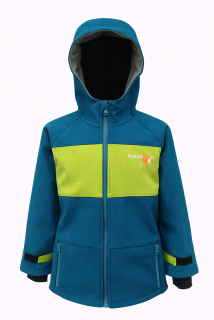 Dětská softshellová bunda / petrolejovo-zelená